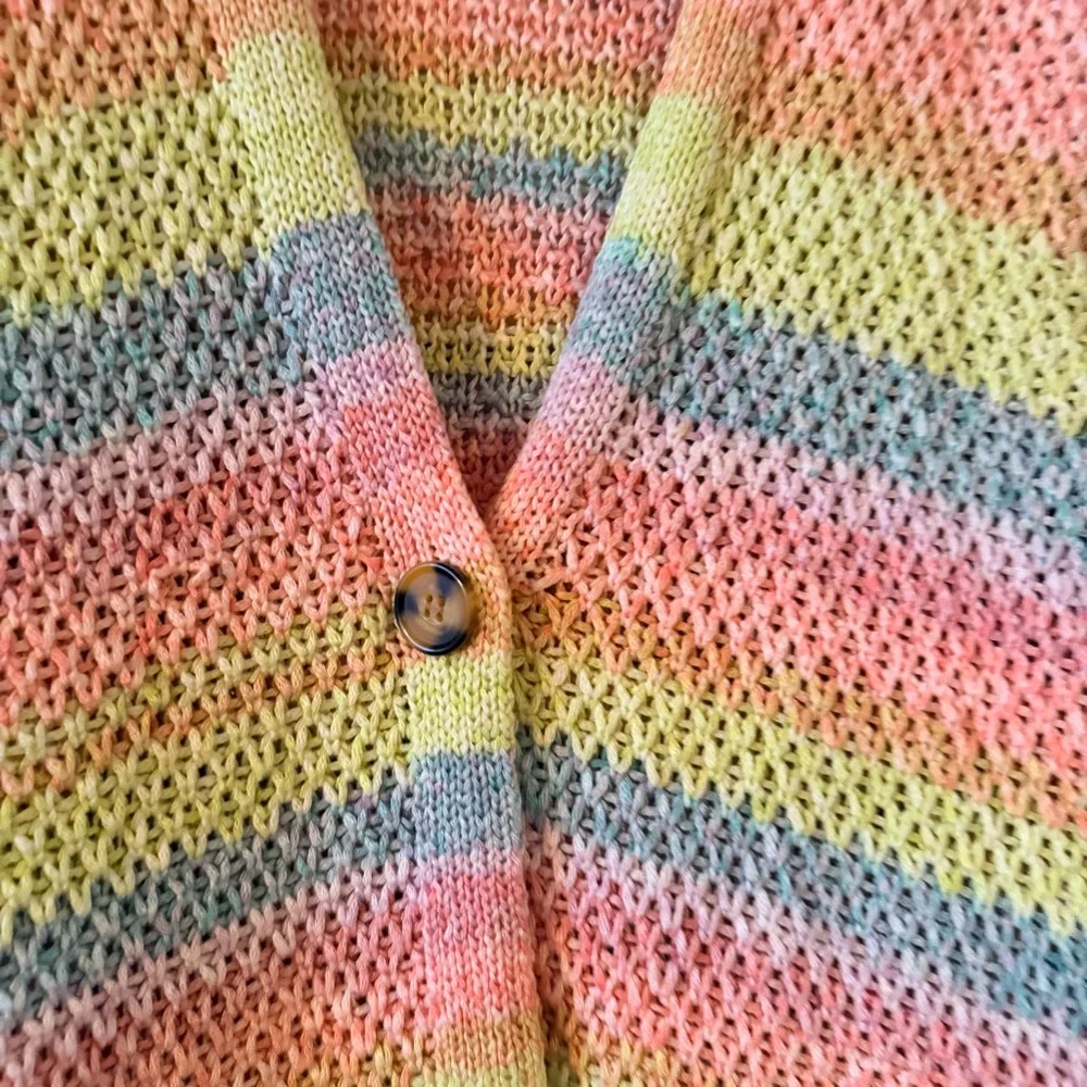 Adyson Parker Rainbow Stripe Knit Cardigan